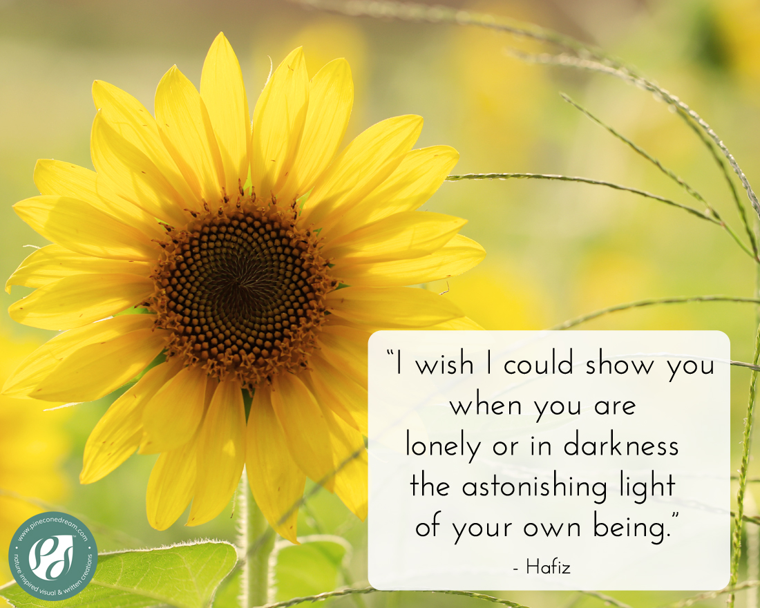 A Self-belief Inspirational Quote by Hafiz, with Nature Background